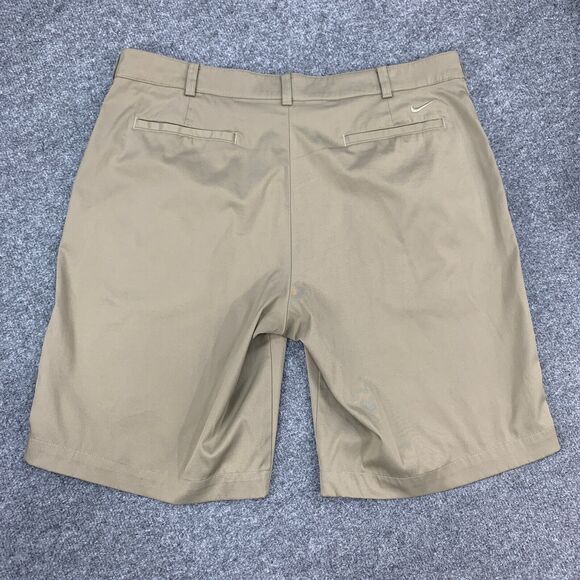 Nike Golf Short Mens 38 Beige Dri Fit Tour Performance Tech Flat Front Chino - Picture 8 of 12